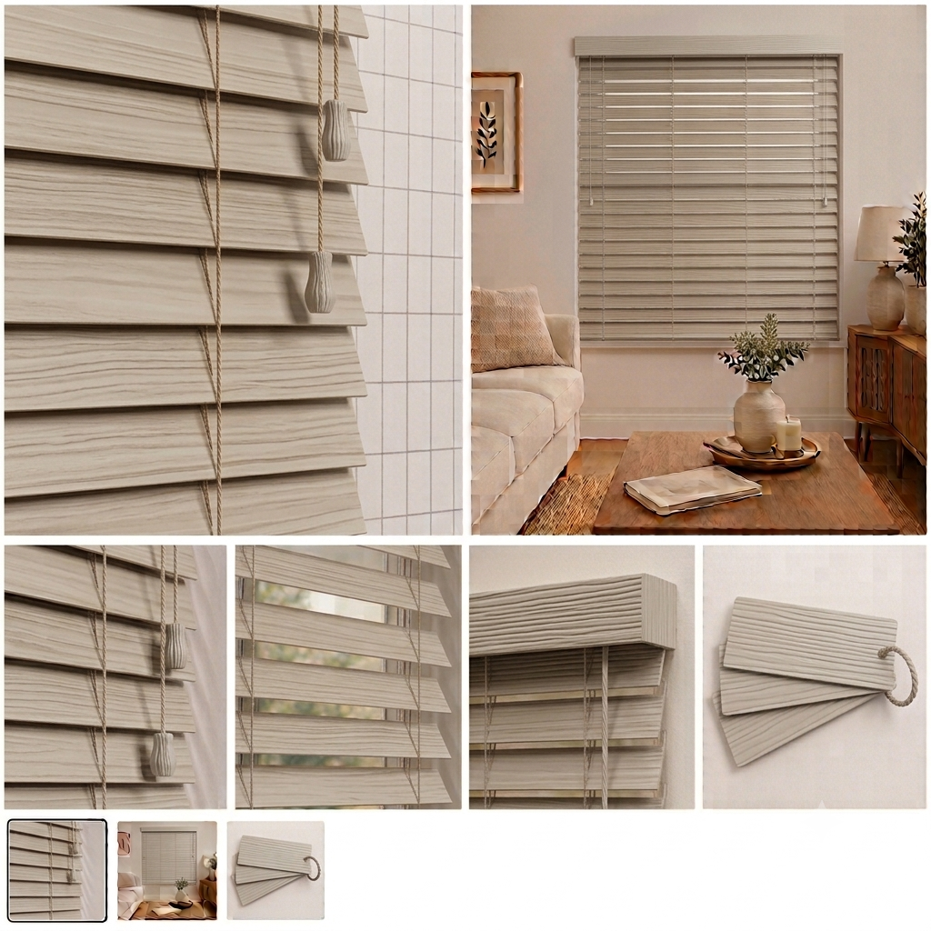 Opal 50mm faux wood Venetian blind by Woodhaus
