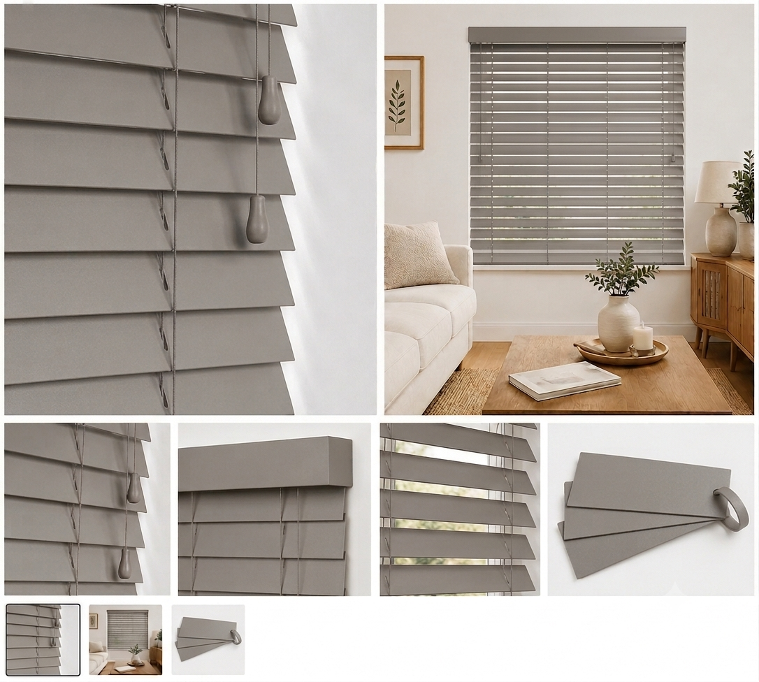 Bali 50mm faux wood Venetian blind by Woodhaus